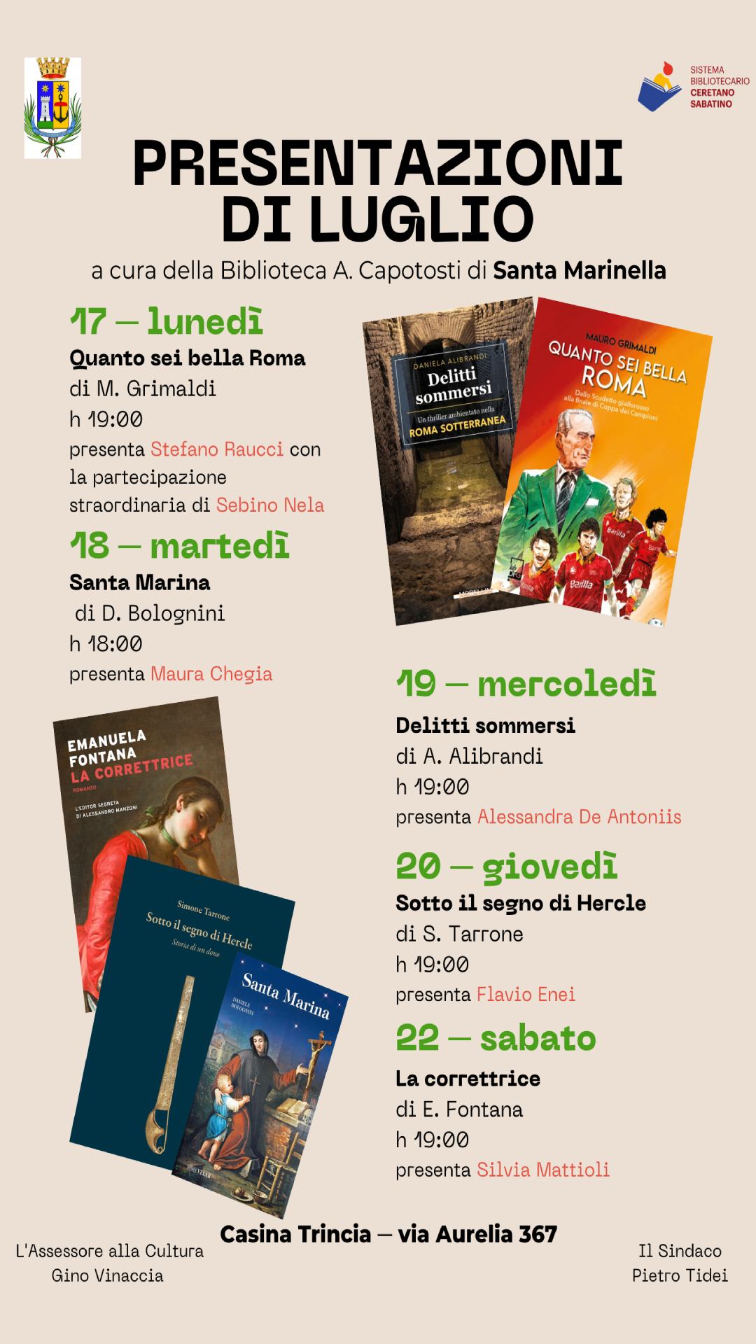 PRESENTAZIONI LUGLIO 2023